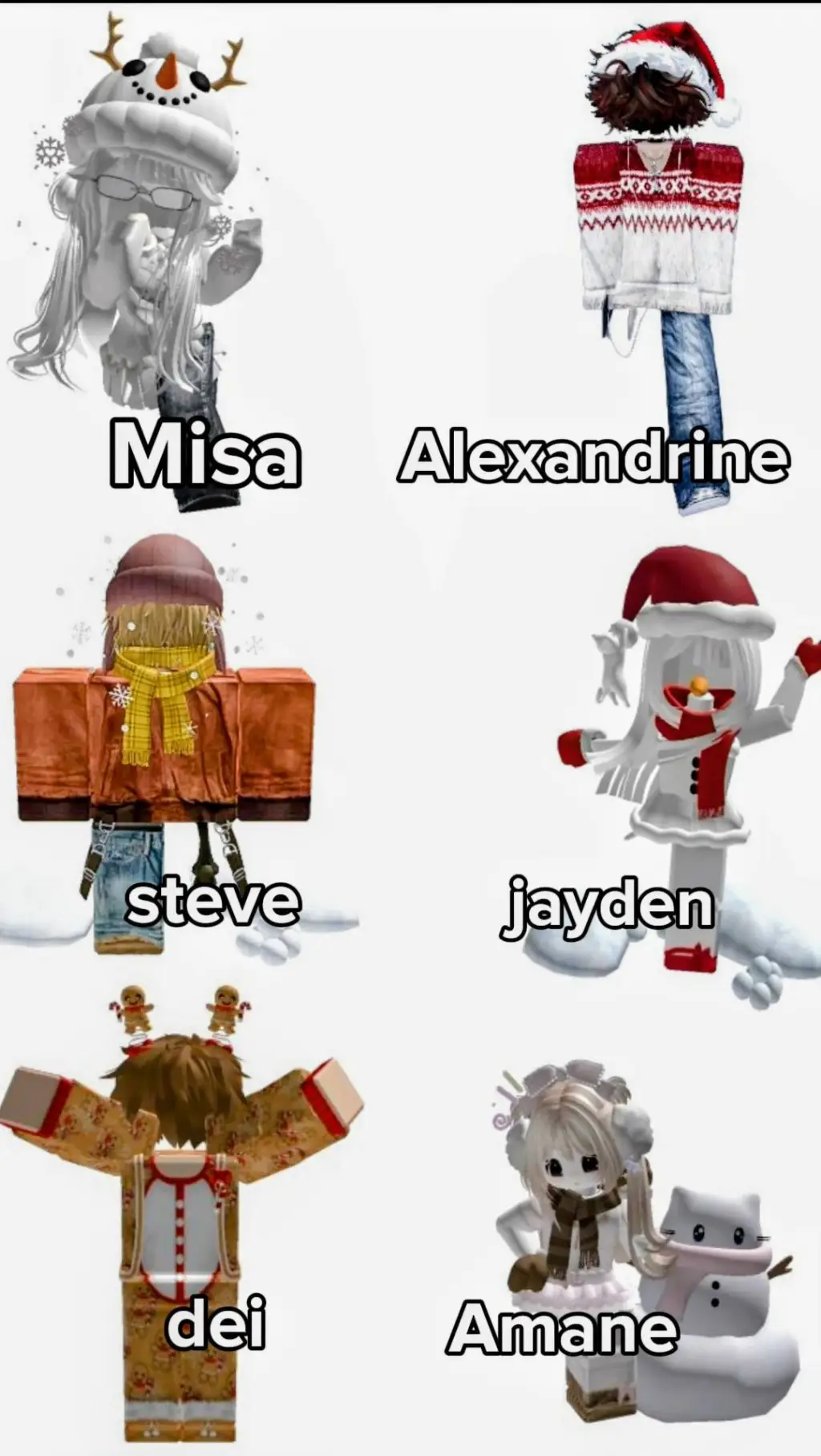 ai character: Roblox ChristmasGc background