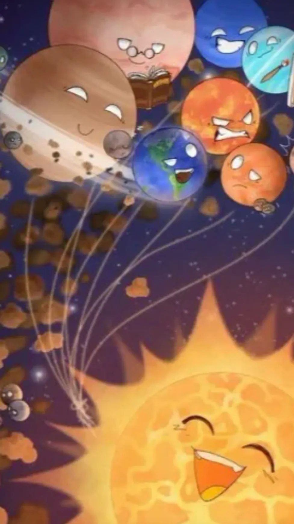 ai character: Solar balls background