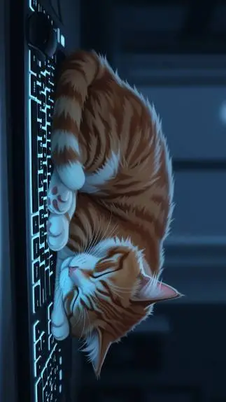 ai character: 🍊 orange cat 🐱 background