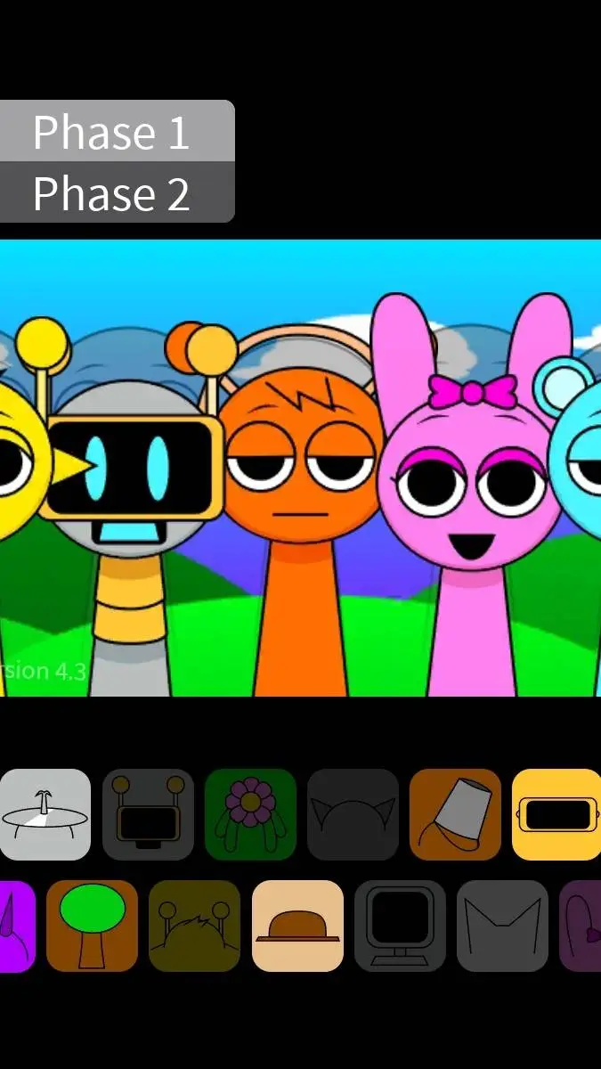 ai character: sprunki  background