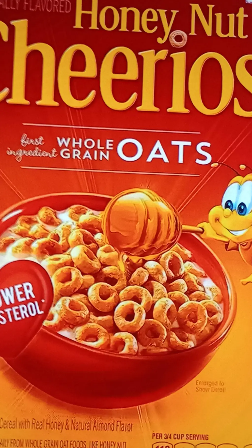 ai character: honey nut Cheerios background