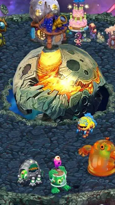 ai character: space Island background