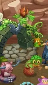 ai character: plant group background