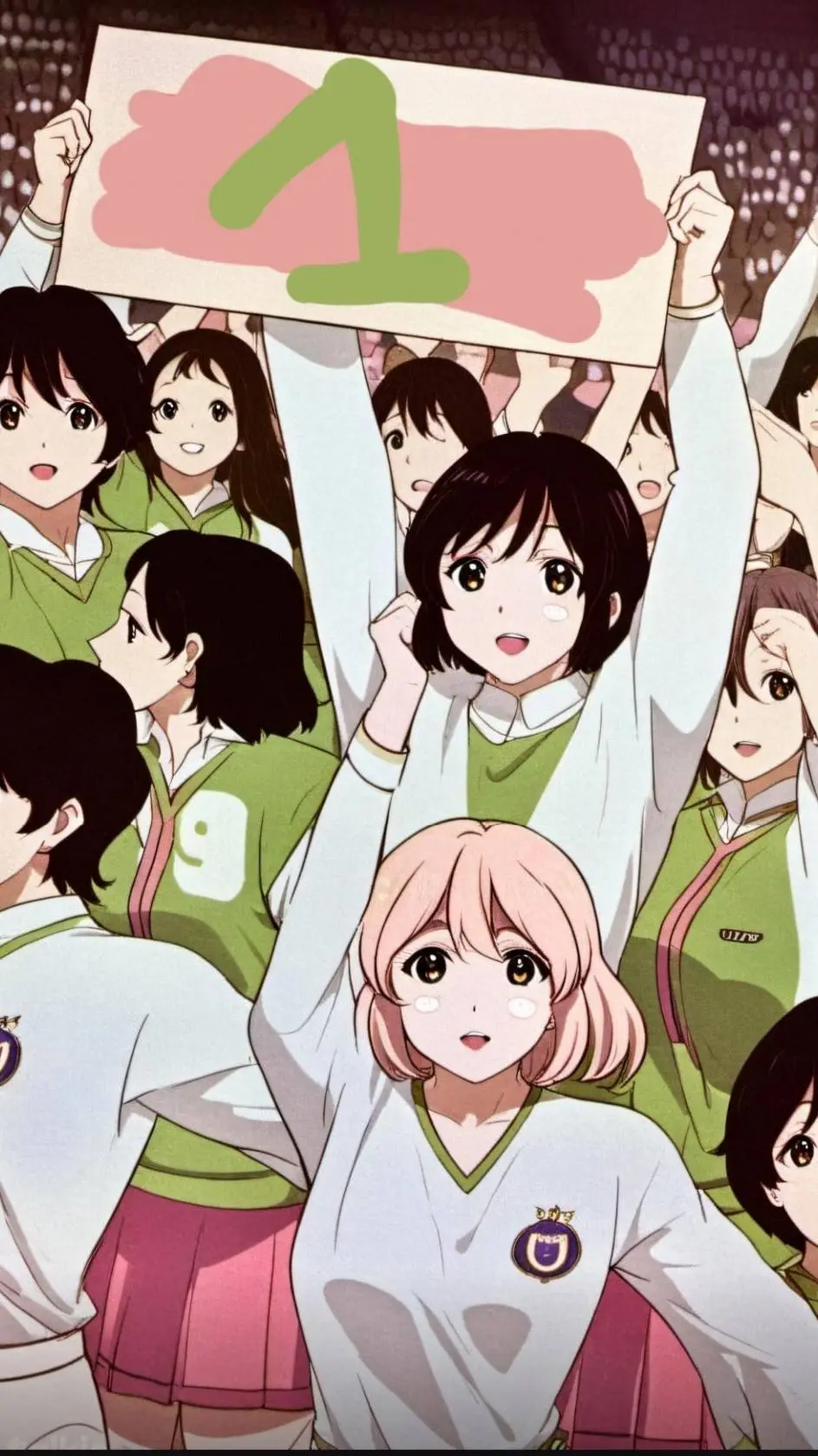 ai character: fangirl crowd background