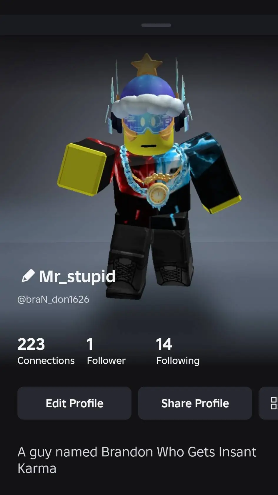 ai character: My roblox avatar! background