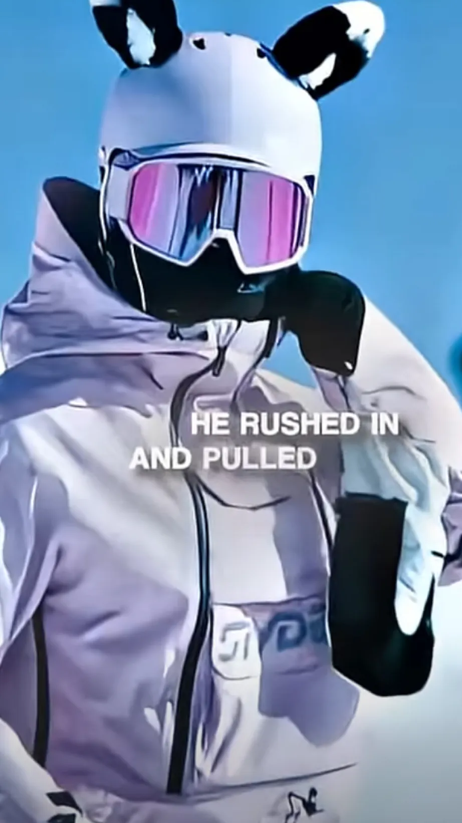 ai character: ski girl background