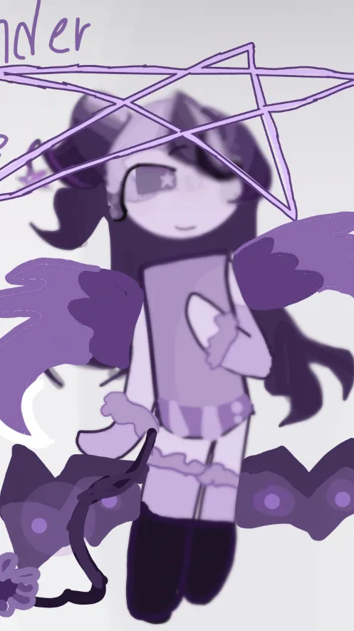 ai character: LavenderStarcookie background