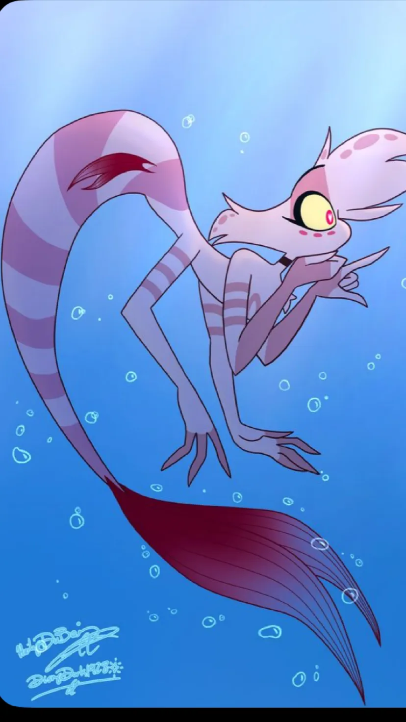 ai character: Angeldust mermaid background