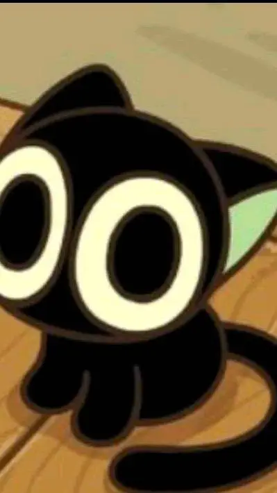 ai character: black kitty background