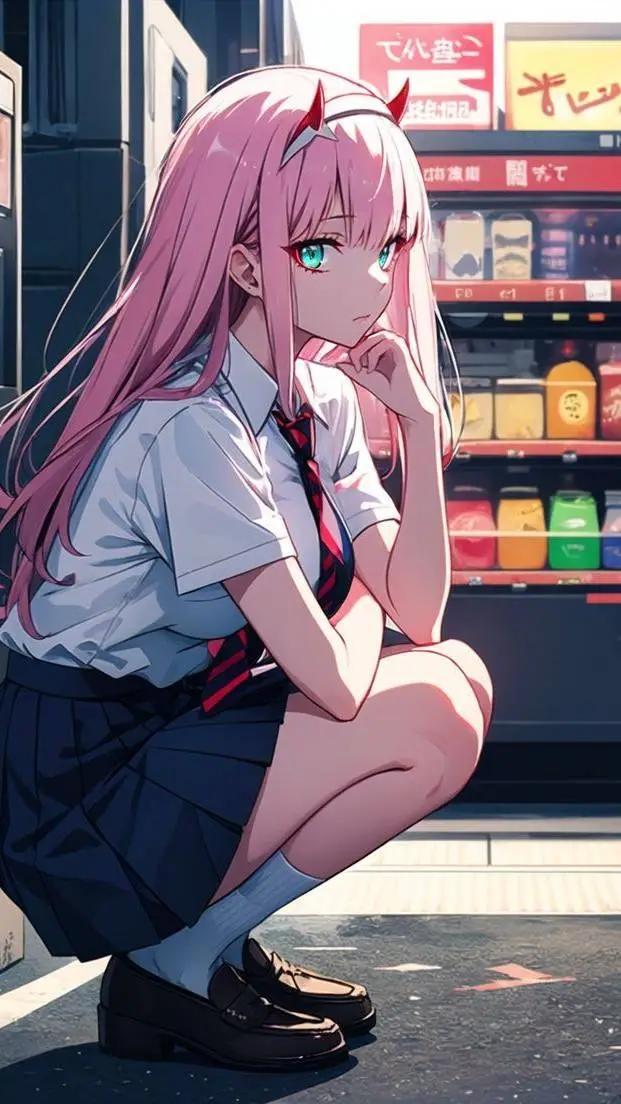 ai character: Zero Two background