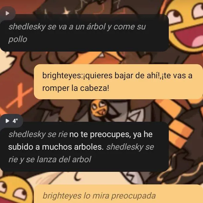 chat with ai character: shed x bright