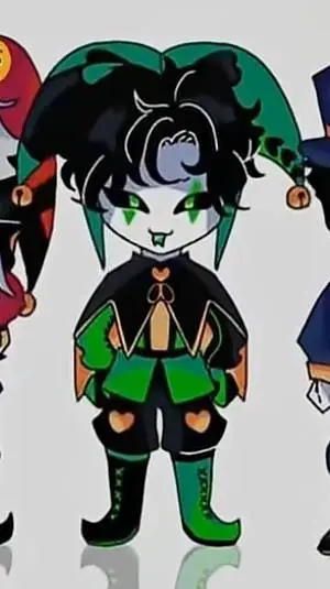 ai character: harlequin  background