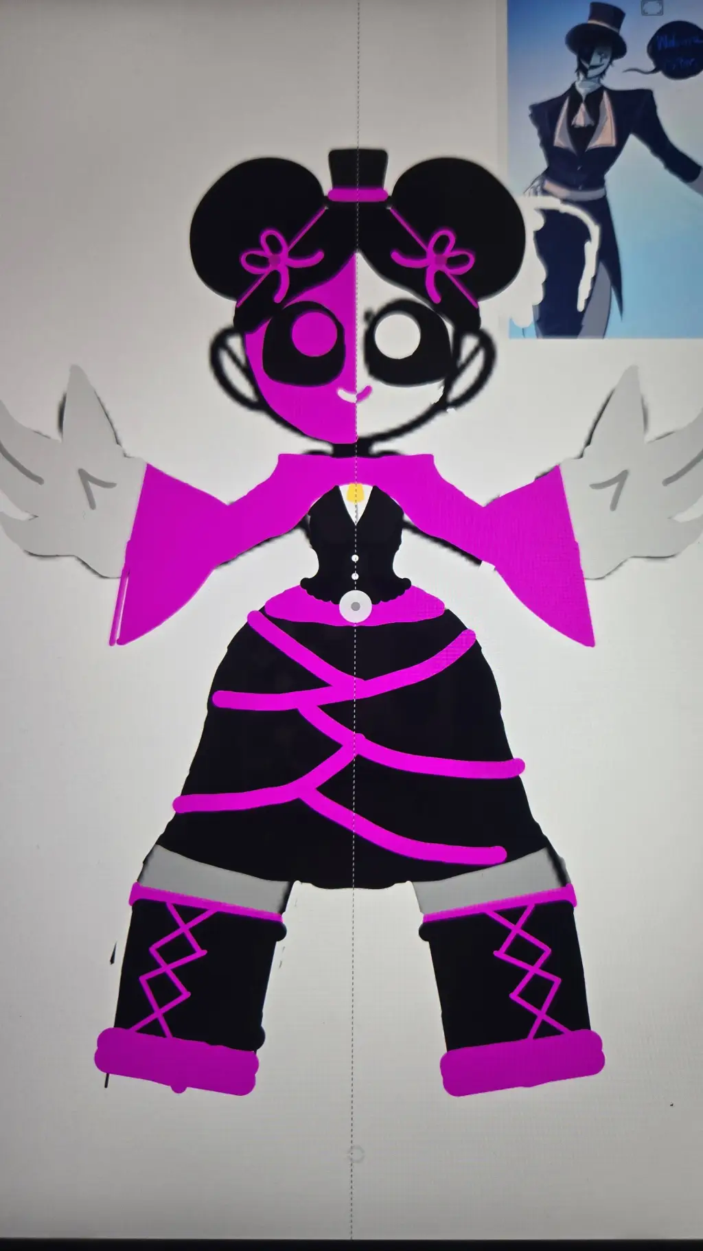 ai character: rosy background