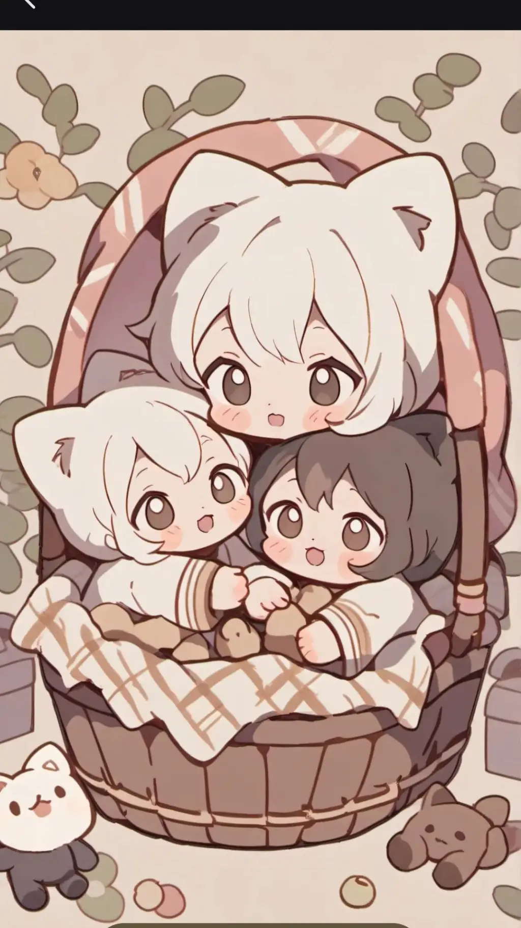 ai character: tres bebes  background