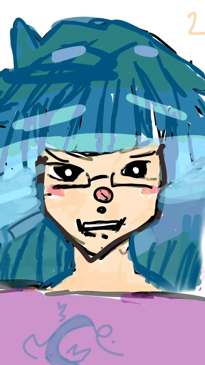 ai character: blue raspberries background
