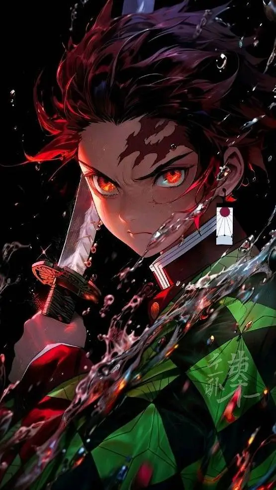 ai character: tanjiro  background