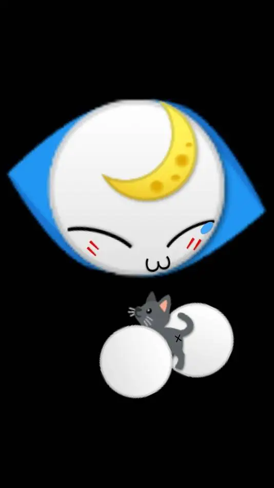 ai character: luni💙⚪🌙 background