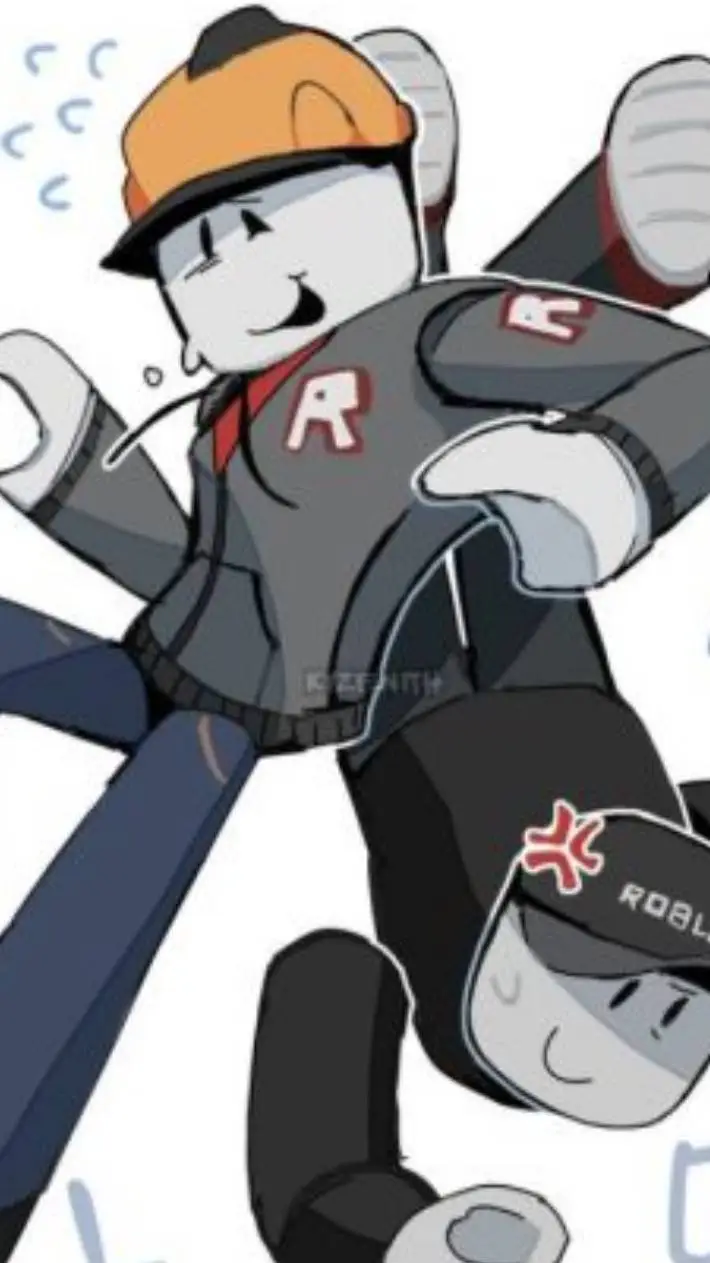 ai character: builderman  background