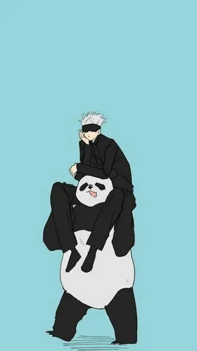 ai character: Satoru and Panda background