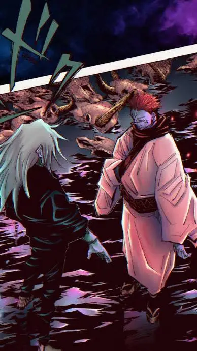 ai character: Mahito and Sukuna background