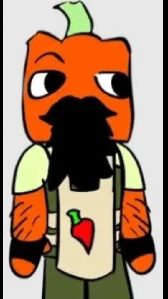 ai character: Rico red peeper background