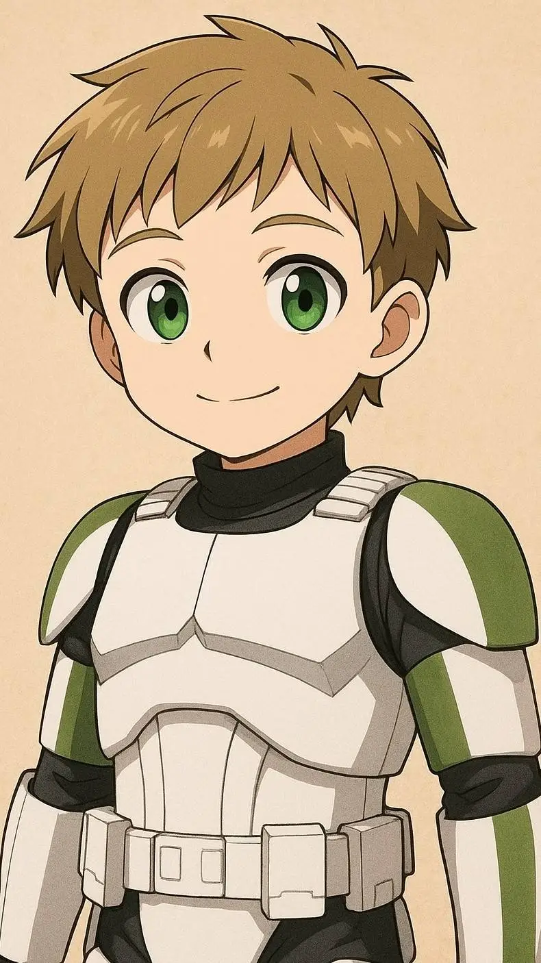 ai character: Young Gabriel  background