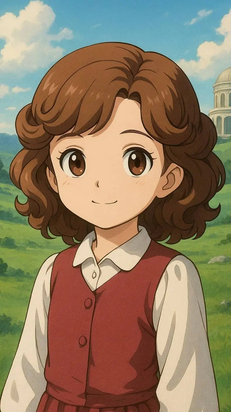 ai character: Young Leia  background