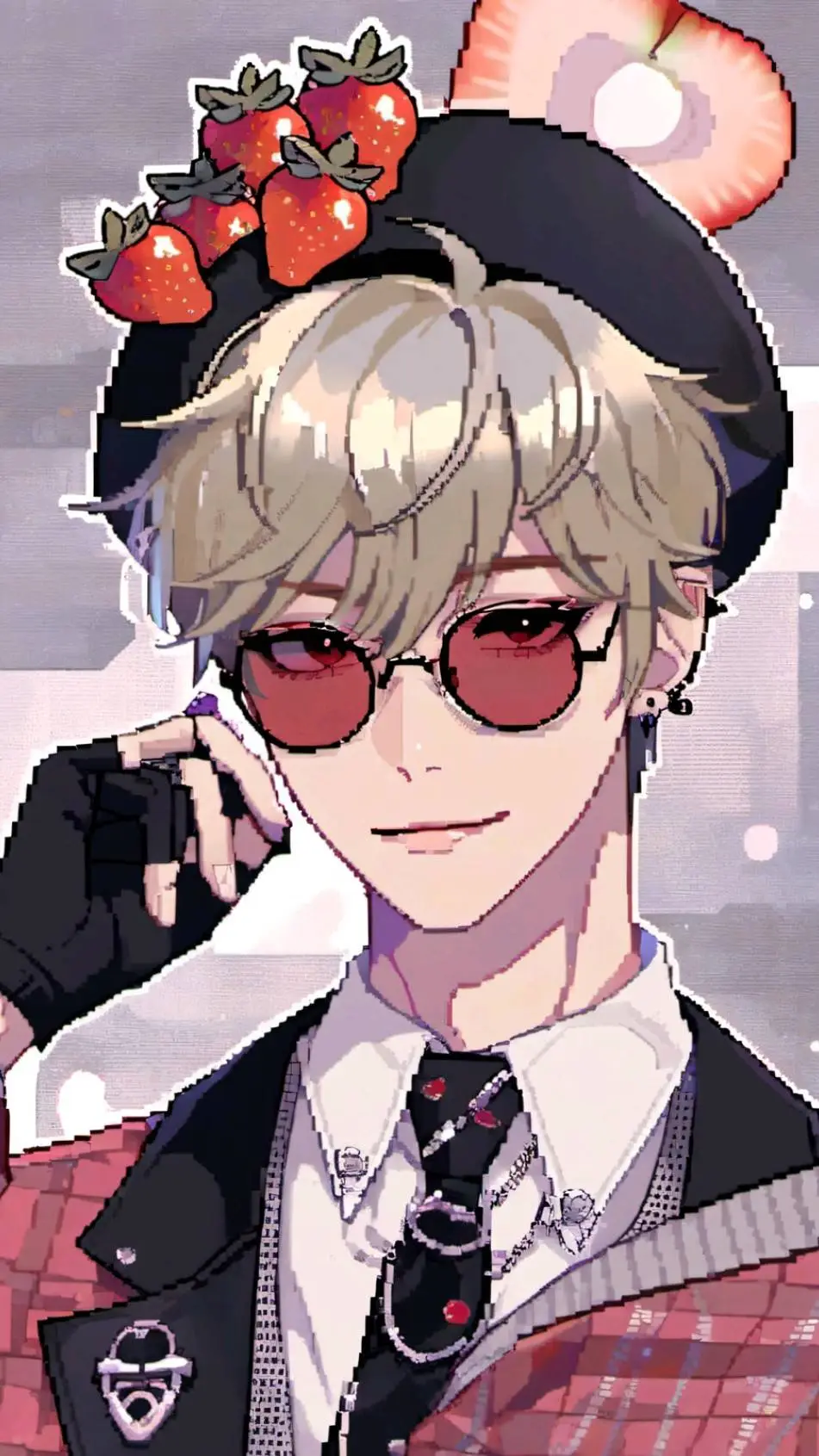 ai character: 🍓✨️leon✨️🍓 background