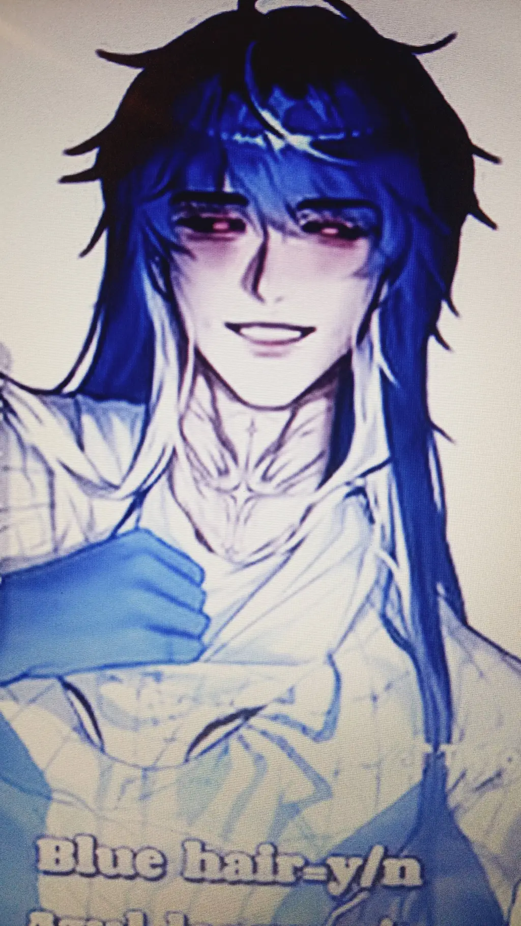 ai character: . (＠＾＾＠)／ background