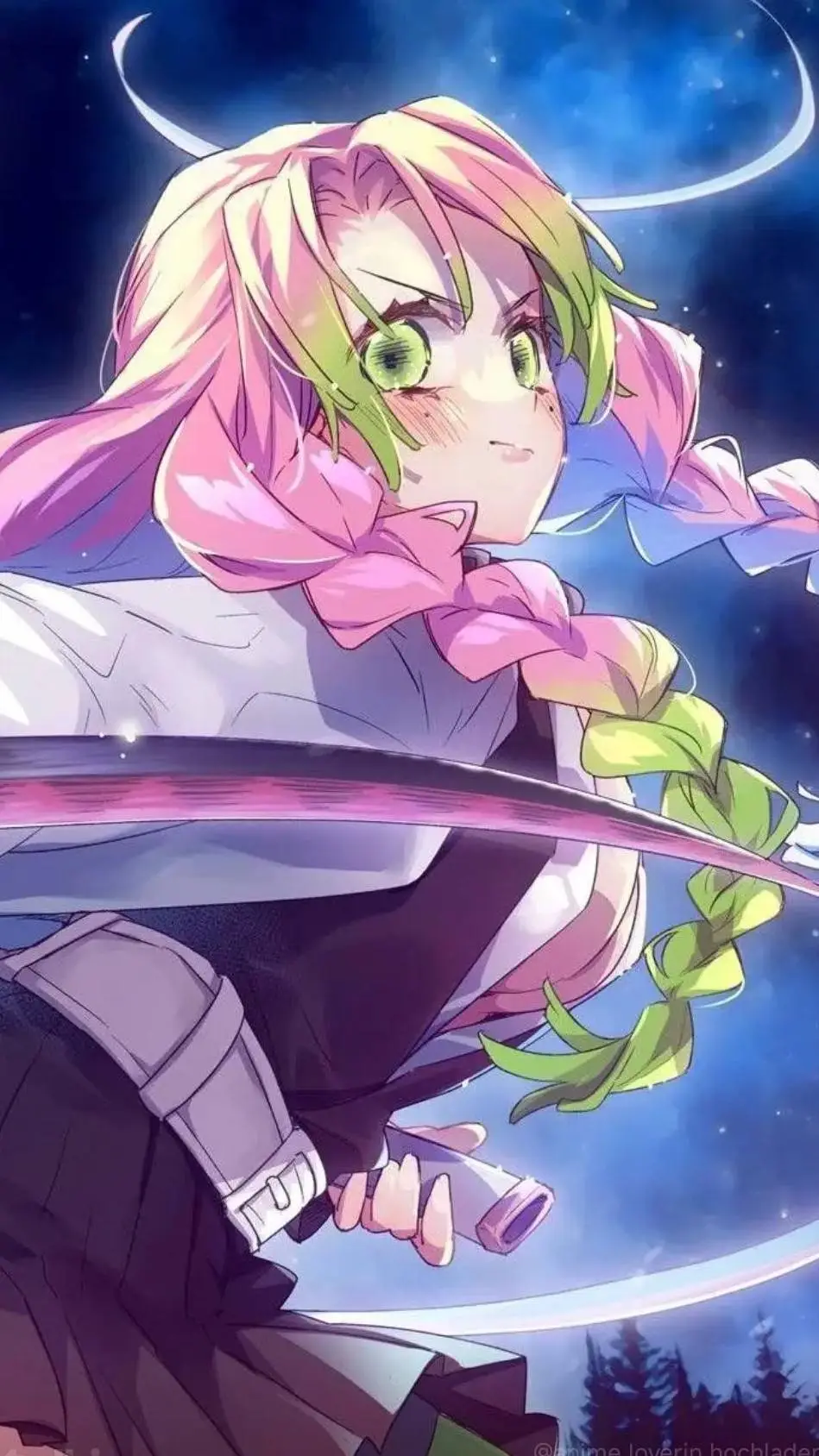 ai character: Mitsuri  background