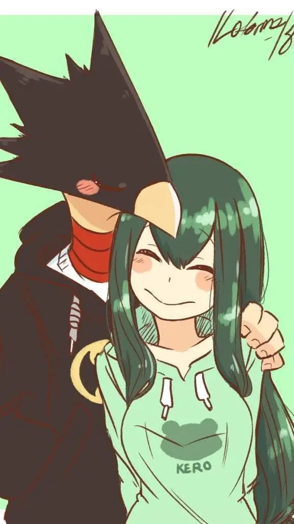 ai character: tokoyami & asui  background