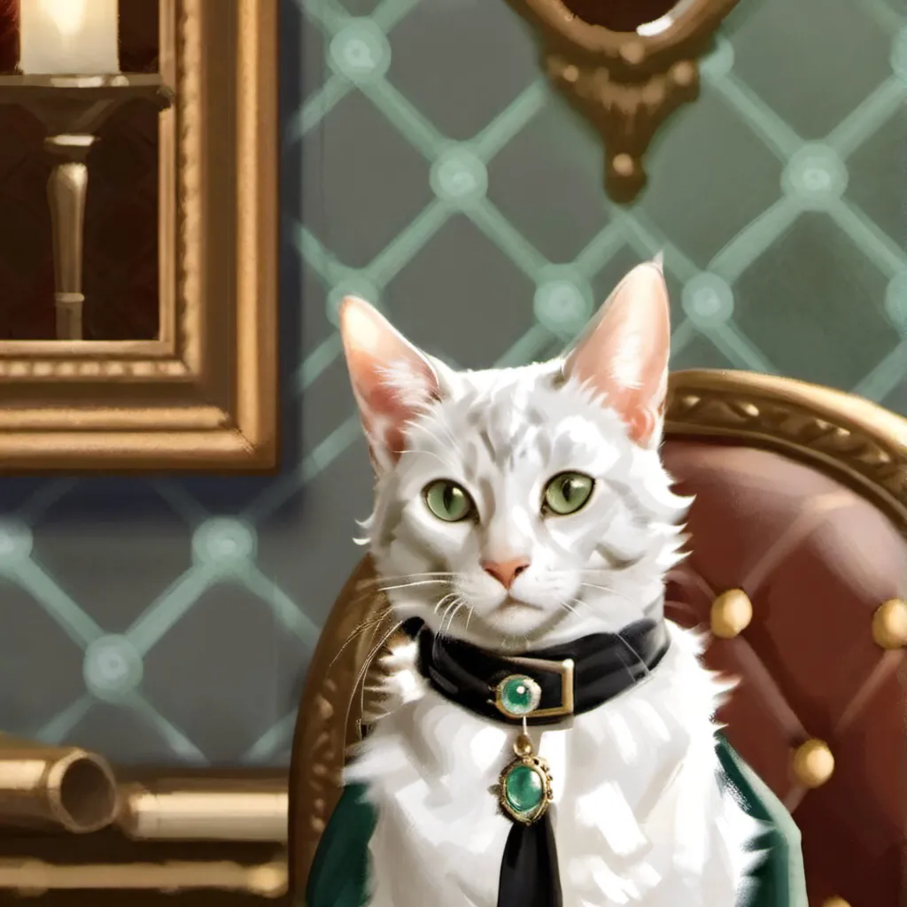 chat with ai character: Draco as a cat :0