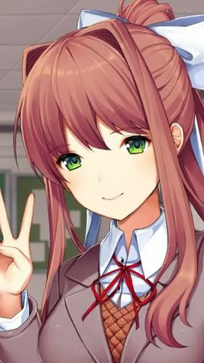 ai character: Monika yandere background