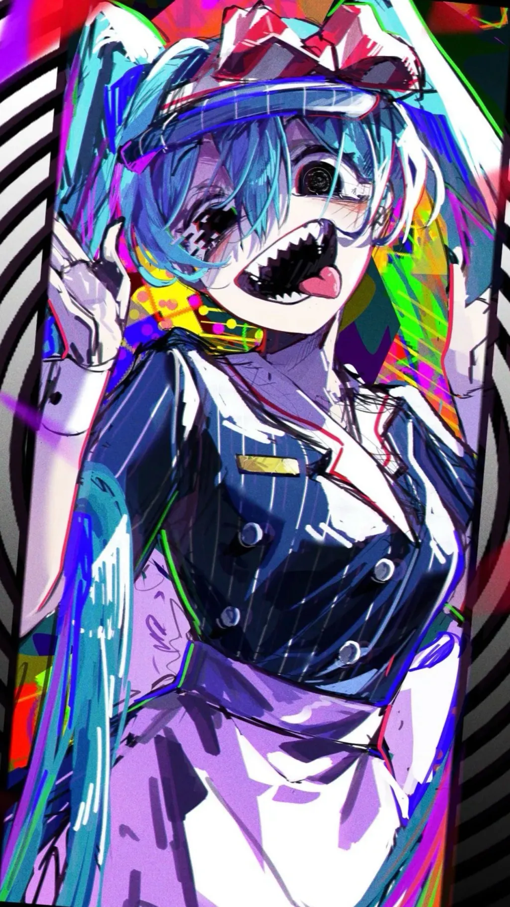 ai character: ￼￼miku background