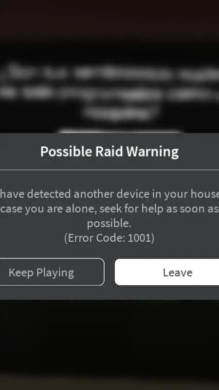 ai character: Error Code 1001 background