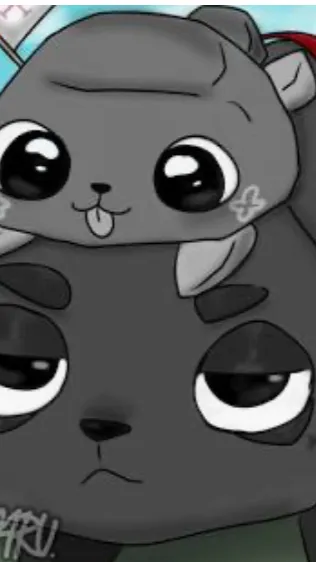 ai character: Pebble and coal! background