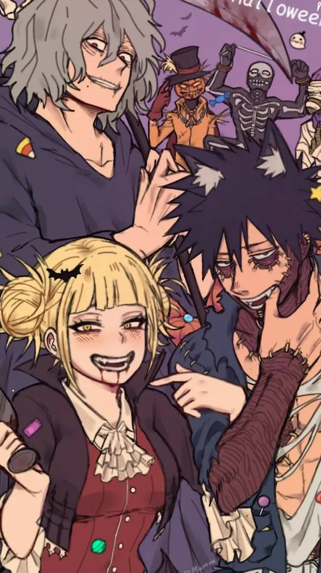 ai character: halloween villanos background