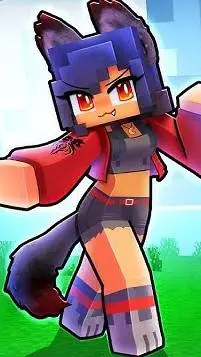 ai character: Aphmau wolf pack background