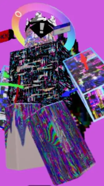 ai character: glitch background