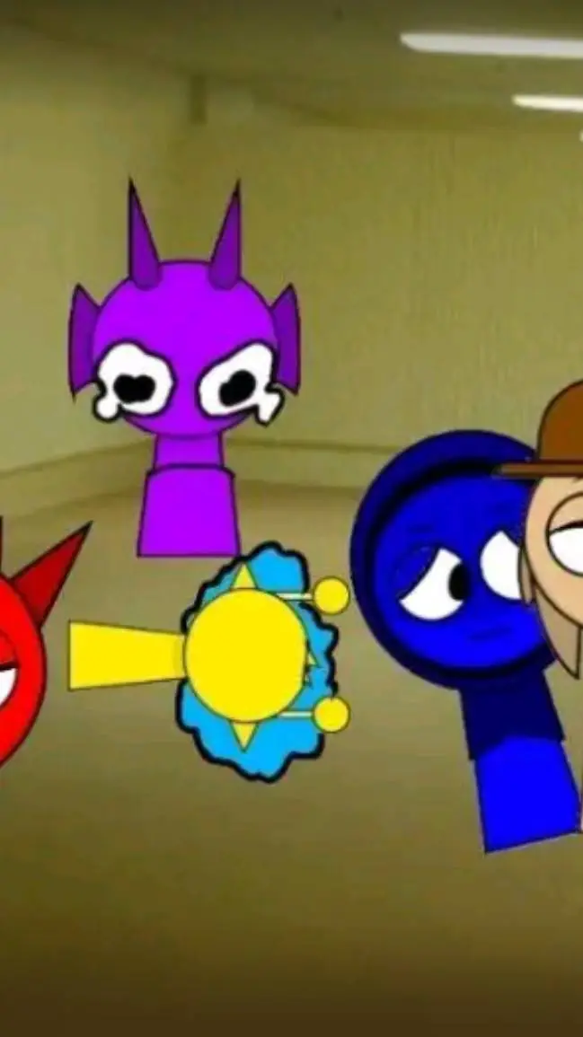 ai character: sprunki backrooms background