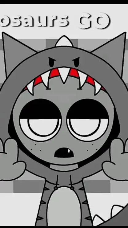 ai character: {~dino gray~} background