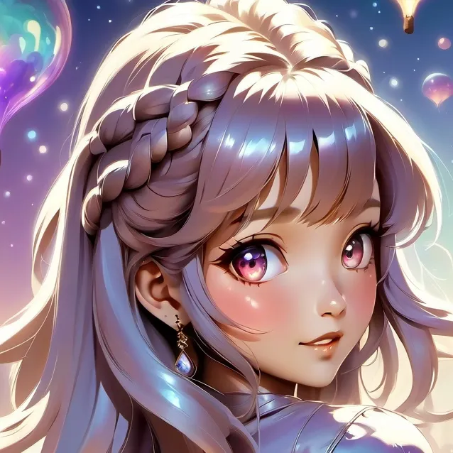 chat with ai character: girl talking to he