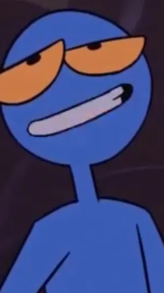 ai character: The blue guy background
