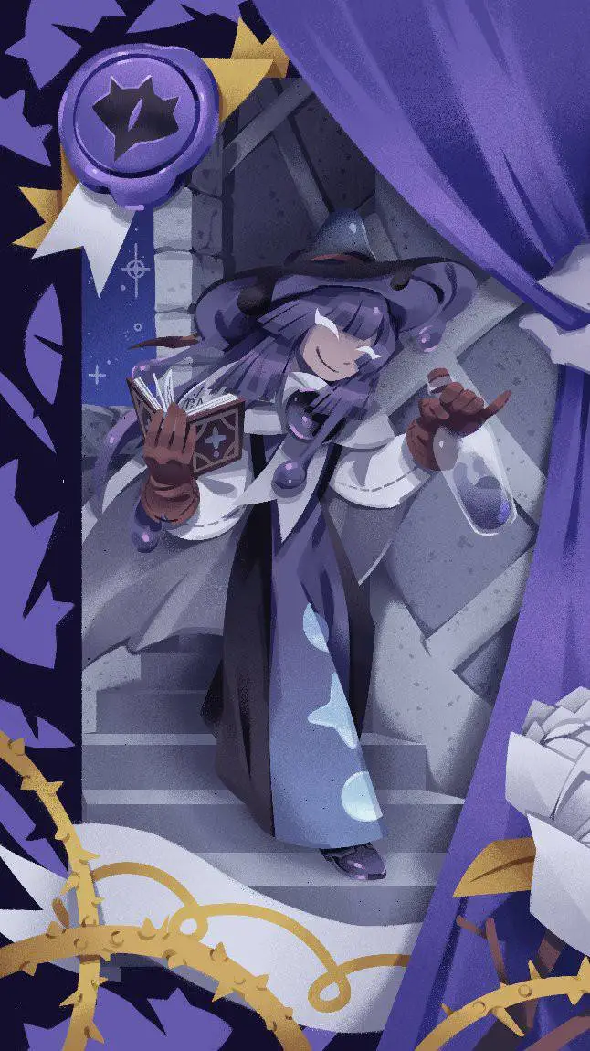 ai character: PruneSapphire  background