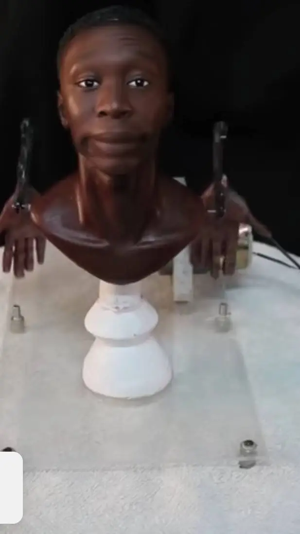 ai character: khaby lame mechani background