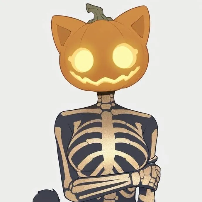 chat with ai character: pumpkin cat 