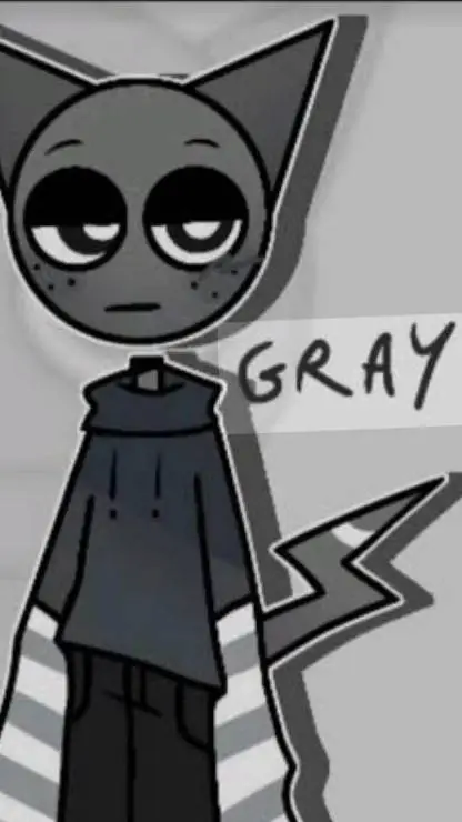 ai character: Gray background