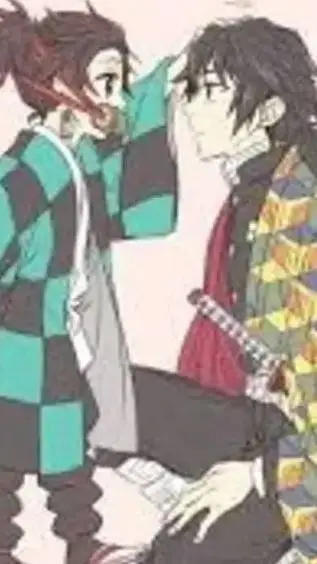 ai character: Tomioka x Tanjiro background