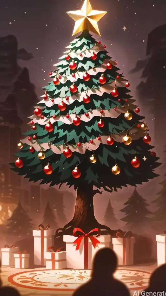 ai character: MHA Christmas  background