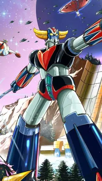 ai character: grendizer +Jujuts background